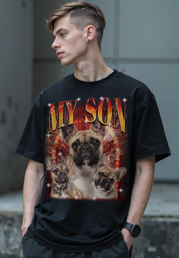 Custom Bootleg Rap Shirt with Photo Text, Vintage Custom Picture Shirt - Image 7