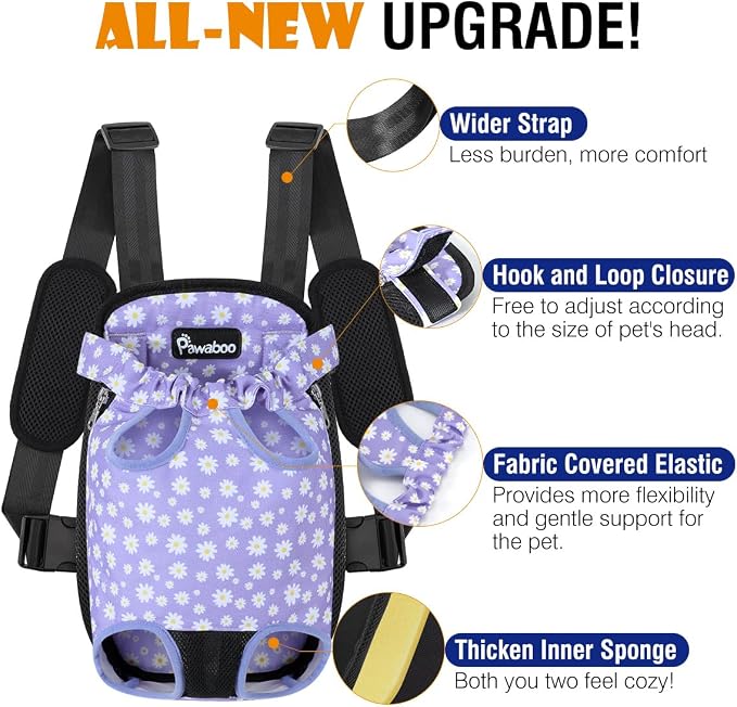 Pawaboo Pet Carrier Backpack, Adjustable Pet Front Cat Dog Carrier Backpack - Image 4