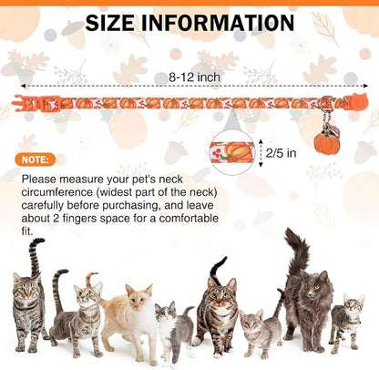 Thanksgiving Cat Collar Breakaway, Halloween Kitten Collar - Image 3