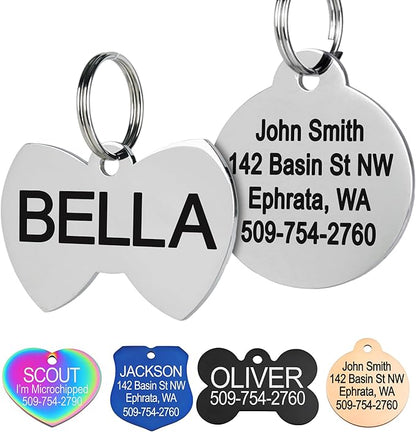 GoTags Stainless Steel Pet ID Tags, Personalized Dog Tags and Cat Tags by GoTags