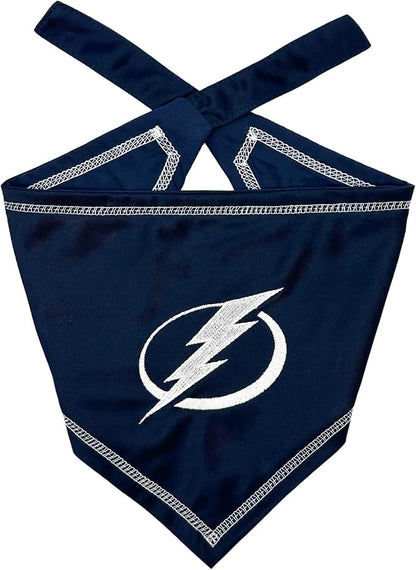 Pets First NHL Tampa Bay Lightning TIE Bandana, Size Large/X-Large. Dog Bandana by PETSFIRST
