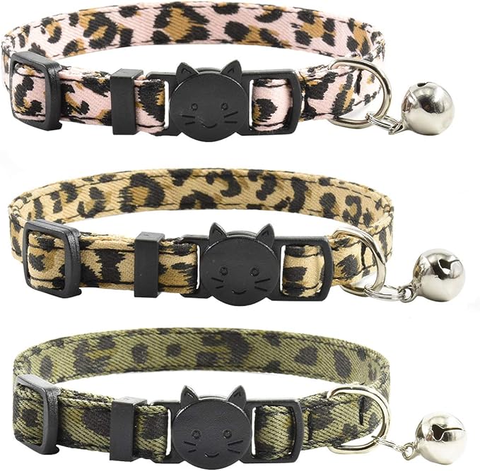 Breakaway Cat Collars with Bell, Durable & Safe Cute Kitten Collars Safety by XPangle
