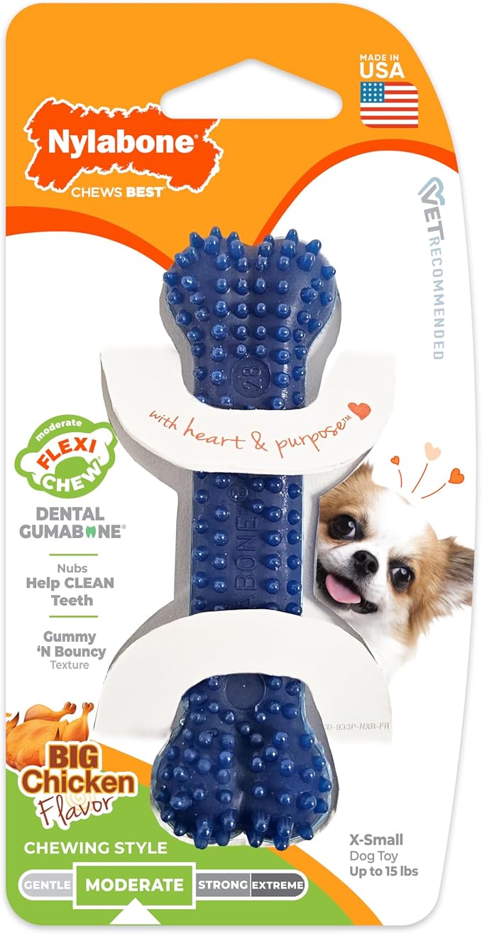 Nylabone Textured Dental Bone Flexi Chew Toy - Image 10
