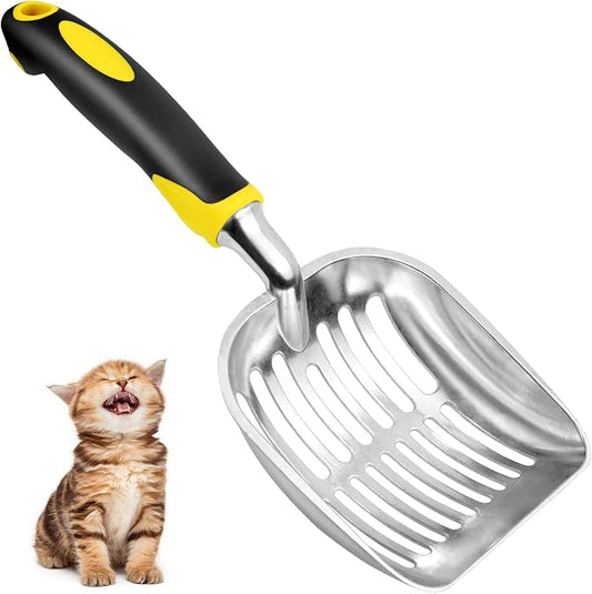 Cat Litter Scoop, Metal Cat Scooper, Rubber Handle Scoop, Sifting Shovel – by Showvigorismorethanjustabranditsalifestyle