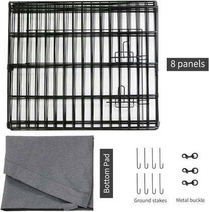 PETIME Foldable Metal Dog Exercise Pen/Pet Puppy Playpen Kennels Yard Fence - Image 5