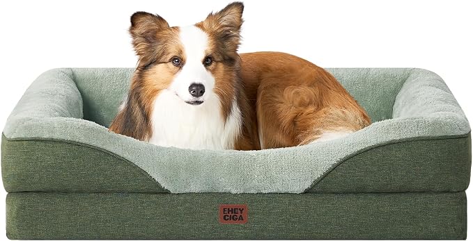 EHEYCIGA Orthopedic Dog Bed for Medium Dog, Waterproof Liner & Washable by EHEYCIGA