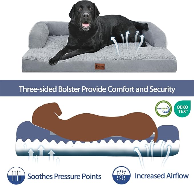 Orthopedic Dog Beds for Extra Large Dogs, Waterproof Egg Crate Foam XL Dog Bed - Image 6
