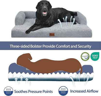 Orthopedic Dog Beds for Extra Large Dogs, Waterproof Egg Crate Foam XL Dog Bed - Image 6