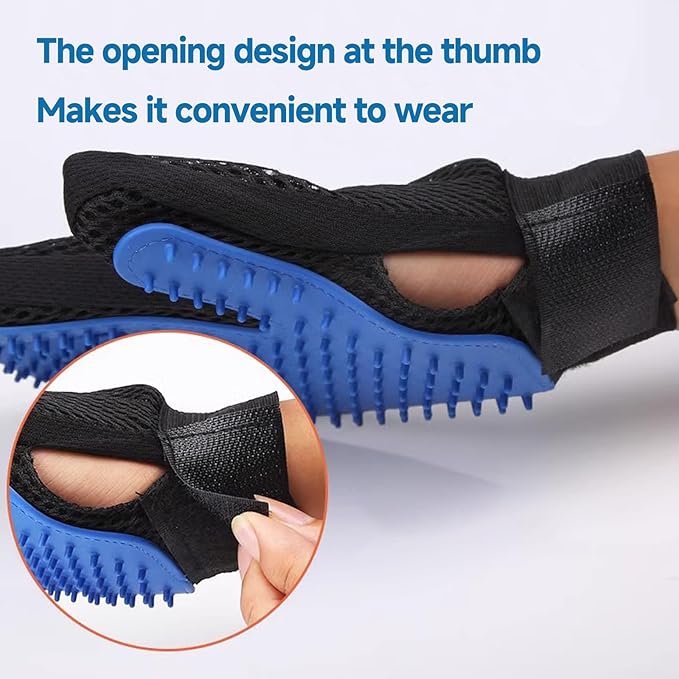 Pet Hair Removal Glove for Dogs & Cats, 2-in-1 Deshedding Brush & Massage Mitt - Image 7