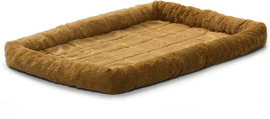 MidWest Homes for Pets QuietTime Dog Bed – Cinnamon Faux Fur Bolster, by MidWestHomesForPets