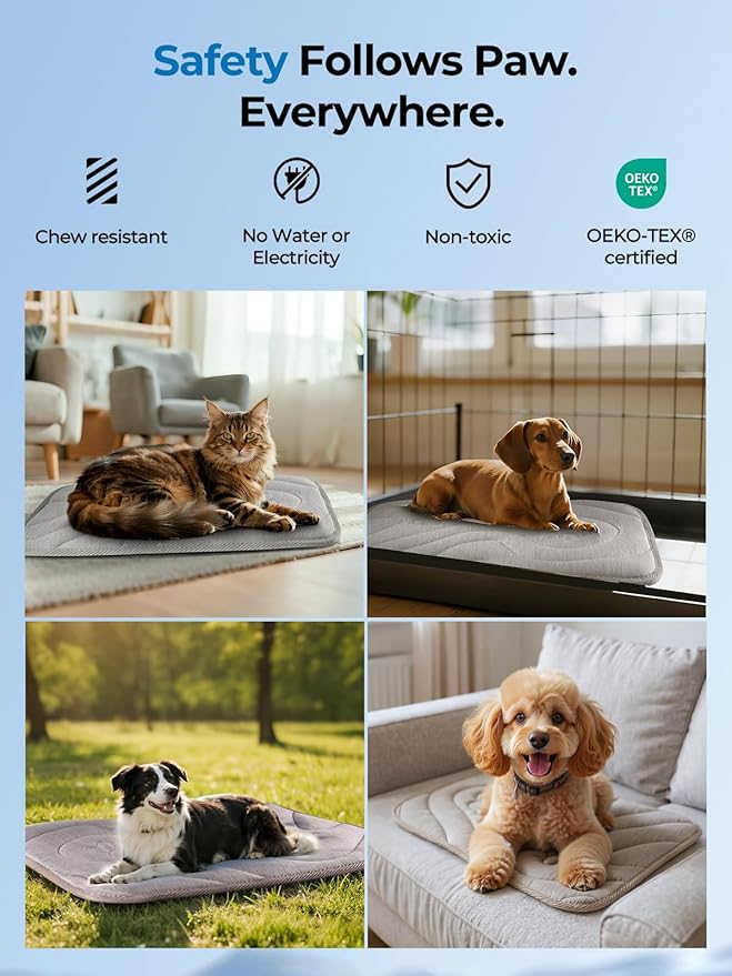 Dog Cooling Mat, Reversible Cool & Warm Pet Orthopedic Pad, Thick Mat - Image 8