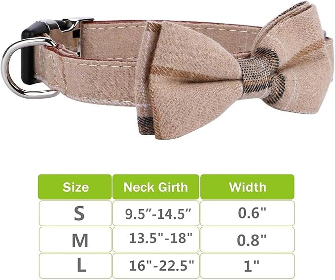 Faleela Soft &Comfy Bowtie Dog Collar, Detachable and Adjustable Bow Tie Collar - Image 5