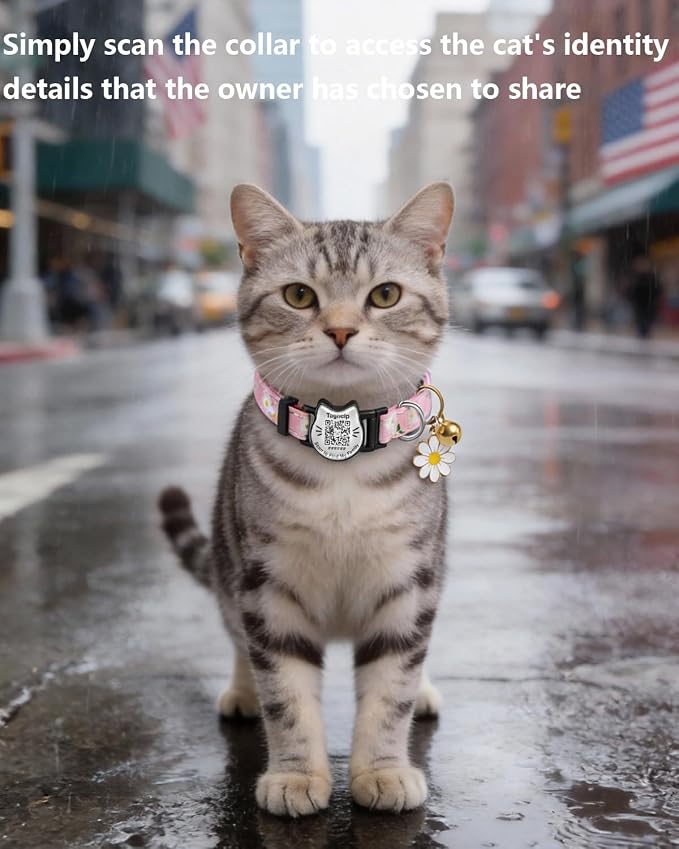 Cute Floral Breakaway Cat Collar - Image 2