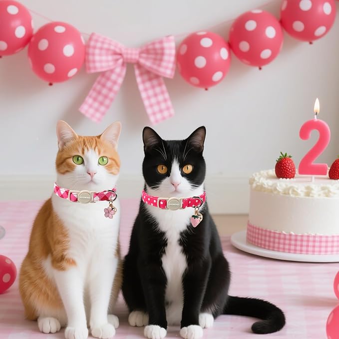 Cat Collar, 2 Pack Cute Cat Collars Breakaway - Image 5