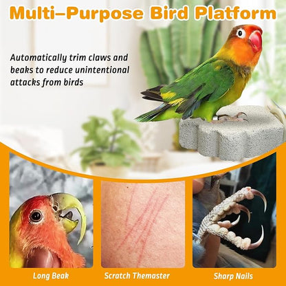 PINVNBY 8 PCS Bird Perches Calcium Parrot Perch Stand Bird Beak Grinding Stone - Image 5