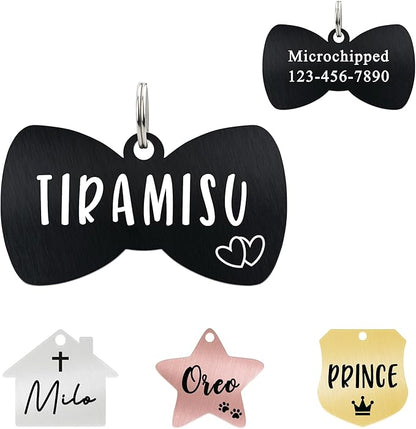 Ultra Joys Cat ID Tag Personalized Pet Tags, Durable Stainless Steel Small Pet by UltraJoys