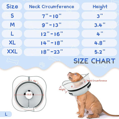 Supet Raised Inflatable Dog Cone Collar to Stop Licking, Soft Dog Cone - Image 6