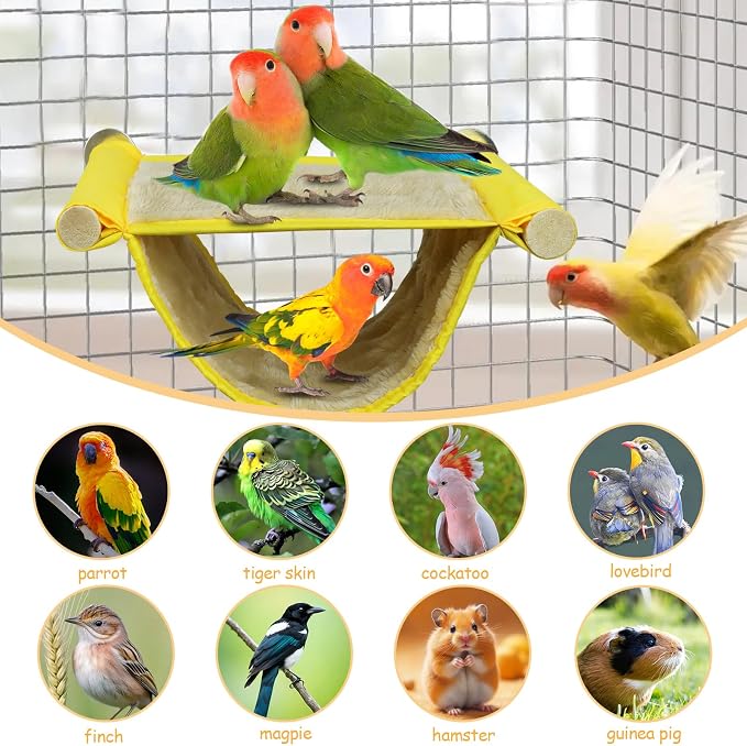 Winter Warm Bird Nest Bed, Parrot Hanging Nest, Cage Hammock, Snuggle Hut - Image 6