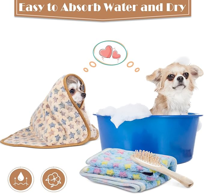 Tatuo 12 Pieces Puppy Blanket Warm Dog Cat Sleep Mat Pet Kitten Doggy Fleece - Image 6