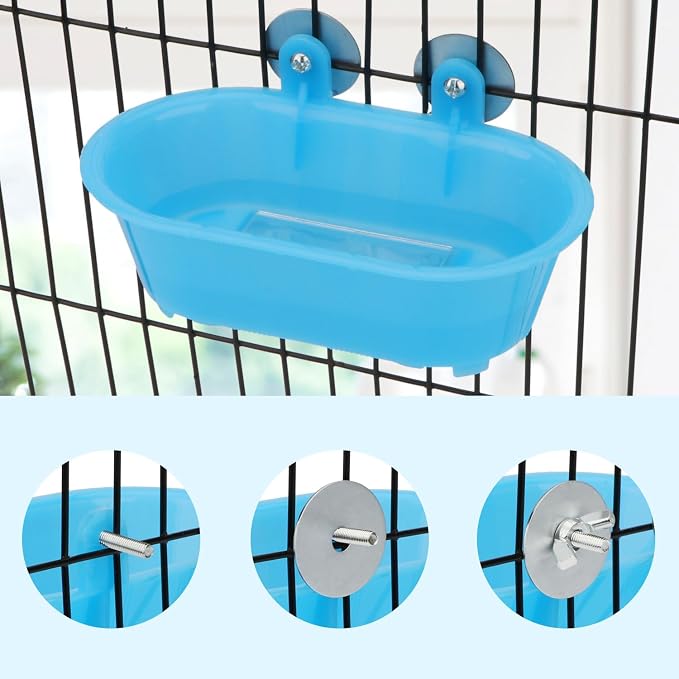 Hypeety Bird Bath with Mirror Portable Bird Bath Bird Bathroom - Image 3