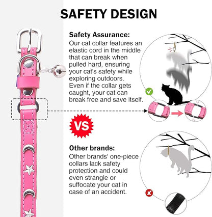 Leather Cat Collars for Boy Girl Cats - Image 6