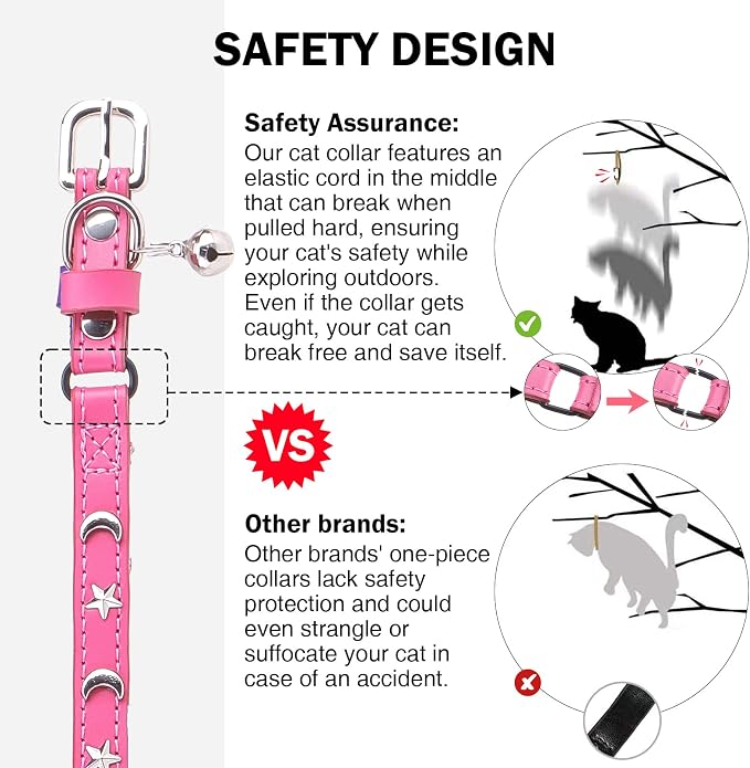 Leather Cat Collars for Boy Girl Cats - Image 6