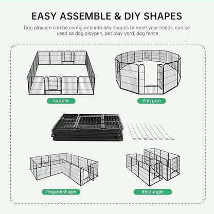 BestPet | Dog Playpen | 40 Inch, 16 Panels | Heavy Duty Metal Pet Exercise Pen - Image 6
