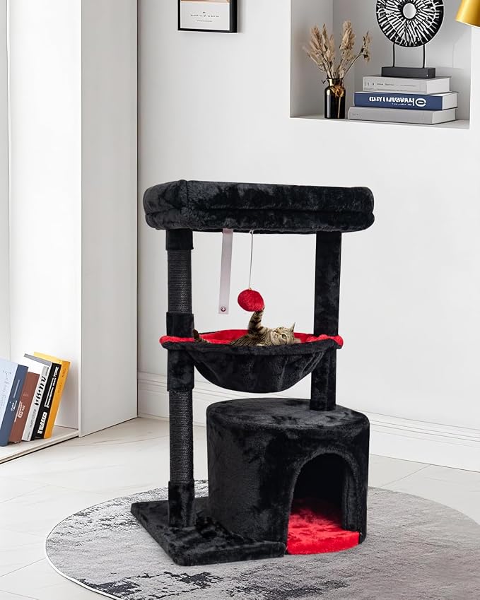 SYANDLVY Gothic Cat Tree with Coffin Bed - Image 7