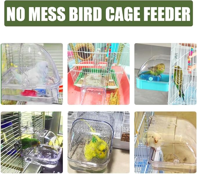 Bird Bath for Cage, Cleaning Pet Supplies Cockatiel Bird Bathtub - Image 6