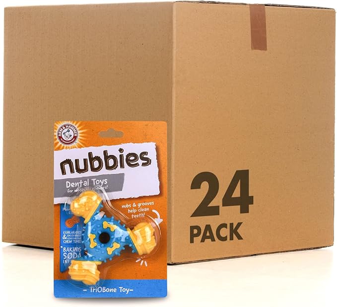 ARM & HAMMER for Pets Nubbies TriBone Dog Dental Toy Best Dog Chew Toy for by ArmHammer