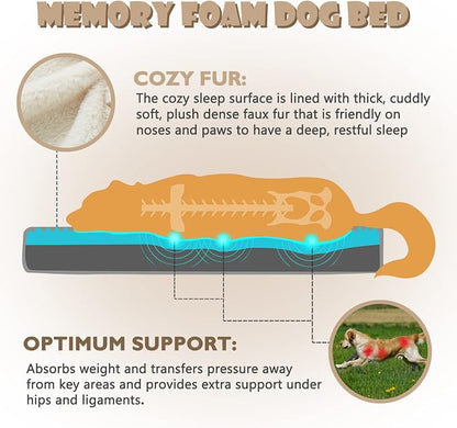 Memory Foam Medium Dog Bed, Cooling Dog Beds - Image 2