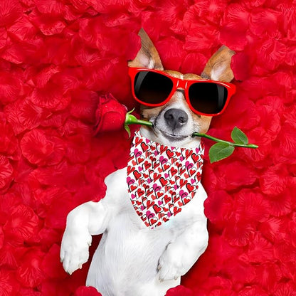 Valentines Dog Bandana Reversible Triangle Bibs Scarf Mother's Day Bandanas - Image 4