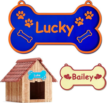 Personalized Dog Crate Sign Custom Dog Kennel Accessories Name Plate Doghouse by CustomYourMemories