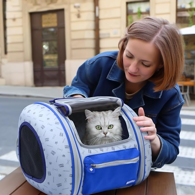 Cat and Dog Backpack Carrier, Foldable Breathable Pet Carrier Backpack - Image 9