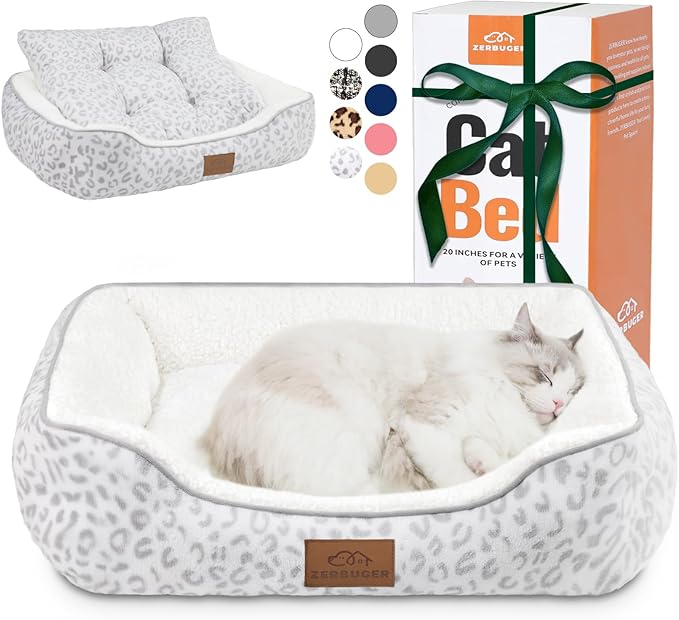 Rectangle Cat Dog Bed for Large Medium Small Pets Indoor Outdoor Machine by Zerbuger