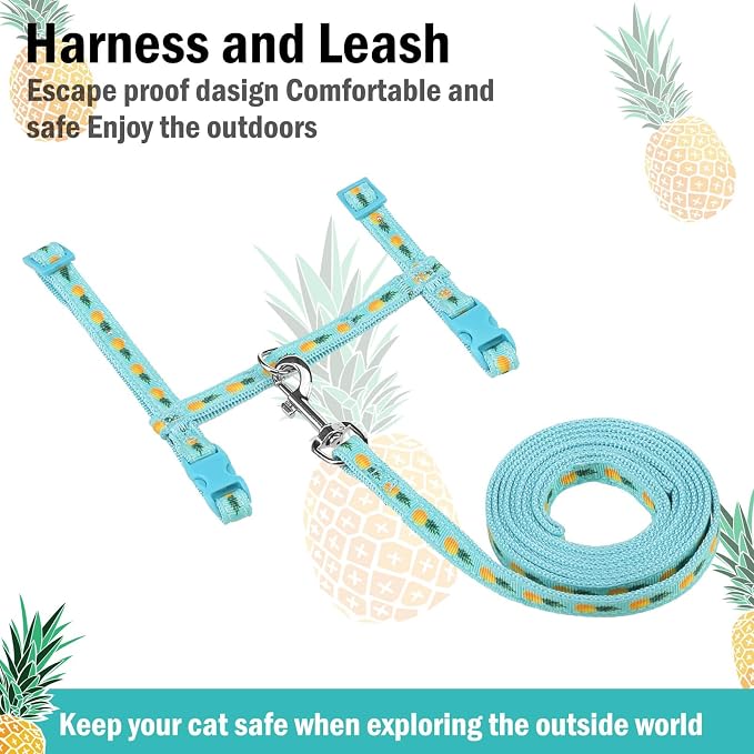 PUPTECK Adjustable Cat Harness and Leash Set Escape Proof Kitten Strap Collar - Image 3
