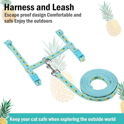 PUPTECK Adjustable Cat Harness and Leash Set Escape Proof Kitten Strap Collar - Image 3