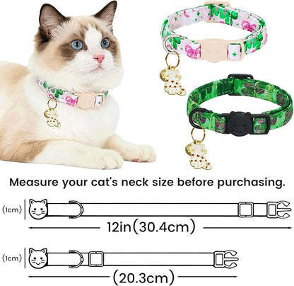 Elegant little tail 2 Pack Cat Collar- St. Patrick's Cat Collars Breakaway - Image 6