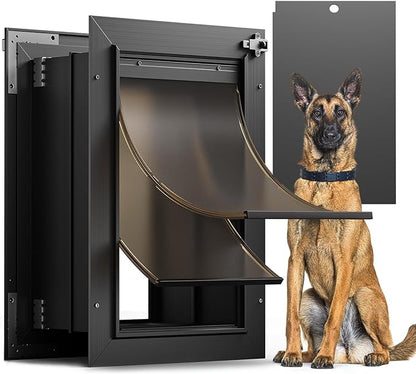 Dog Door for Wall, All Aluminum Large Doggy Door Doggie door, Pet Door Easy to by HomePage