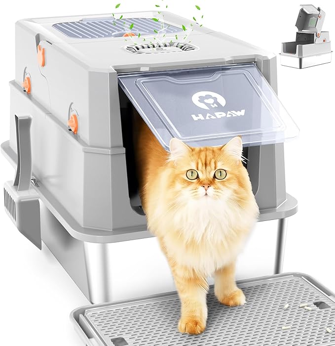 Stainless Steel Litter Box by HAPAW