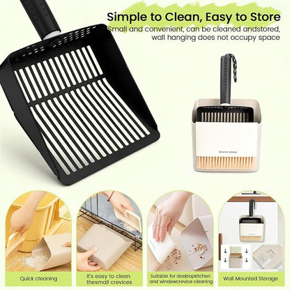 Metal Cat Litter Scooper with Holder, Stainless Steel Metal Litter Scoop - Image 5