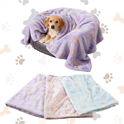 Rezutan 1 Pack 3 Dog Blankets for Small Pet Cat Super Soft Fluffy Premium Throw - Image 7