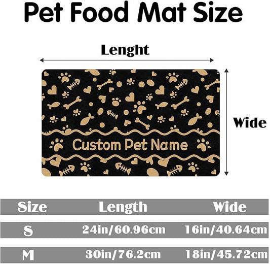 Personalized Dog Cat Mat with Name Photo Custom Placemat Feeding Mats - Image 2