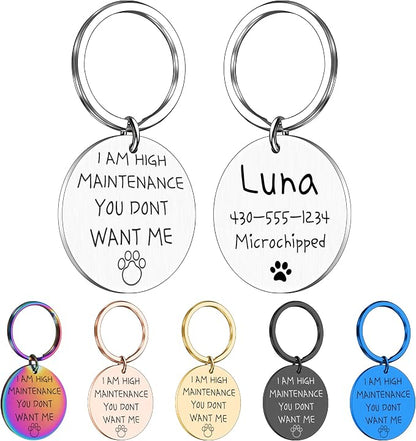 Funny Personalized Dog Tag, Customized Dog Collar by Unknown