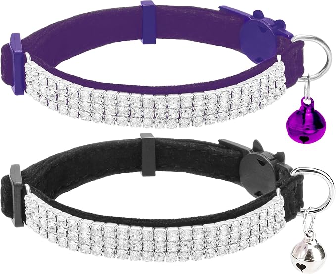 EXPAWLORER Soft Velvet Safe Cat Collars by EXPAWLORER