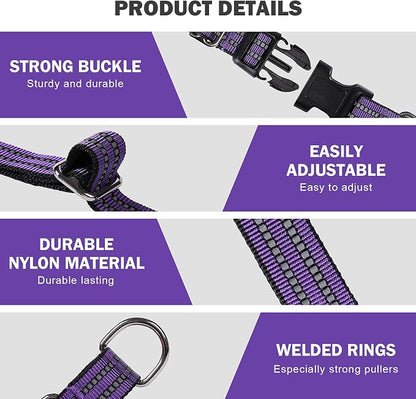 Hikiko Martingale Collar for Dogs Reflective Nylon Dog Collar - Image 3