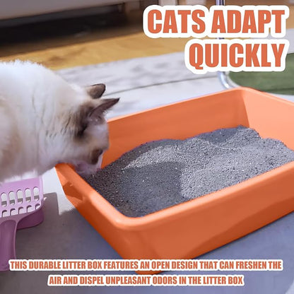 Small Litter Box, Plastic Kitten Litter Box, 13.9 x 9.8 x 3 Inch Open Litter Box - Image 4