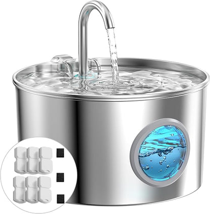 Cat Water Fountain Stainless Steel: Cat Fountain by GIOTOHUNPetLife