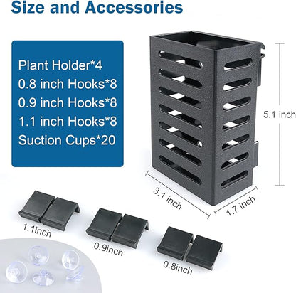 Aquarium Plant Holder 4 PCS Hanging Aquatic Plant Pot - Image 6