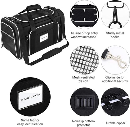 TSA Airline Approved Large Pet Travel Carrier, 4 Sides Expandable - Image 6